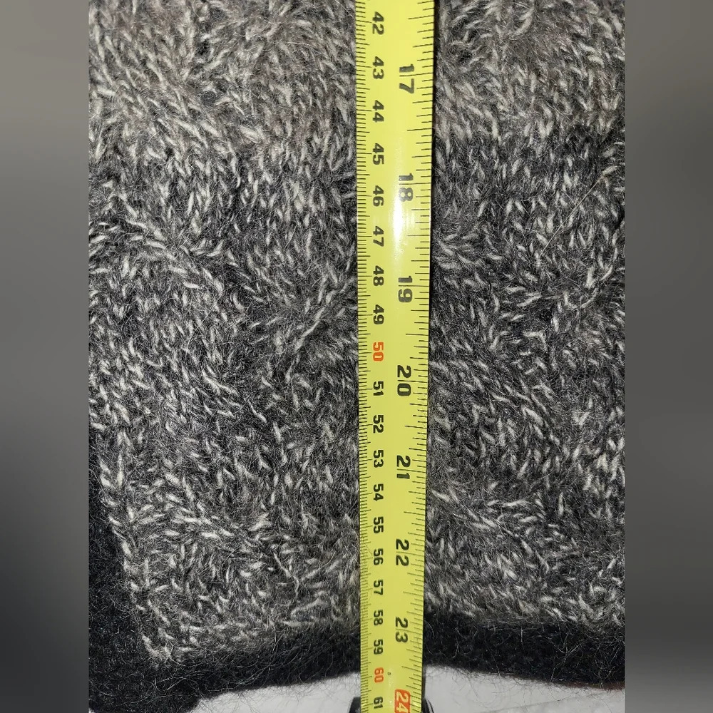 Susan Bristol Mohair Wool Blend Lined Cardigan Coat Size Medium Gray Black‎ - Picture 5 of 11